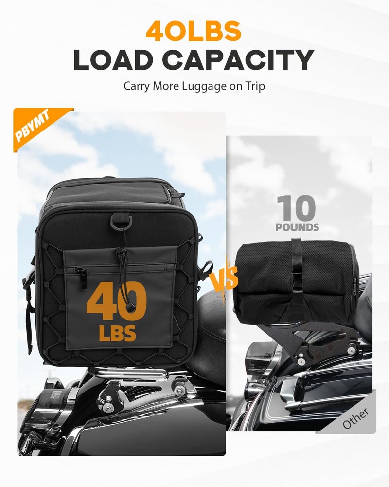 PBYMT Detachable Luggage Rack Compatible for Harley Touring, Stealth Luggage Rack Compatible with Harley Davidson Street Glide Road Glide Road King Electra Glide Ultra Limited 2009-2024 (Chrome) - Image 3